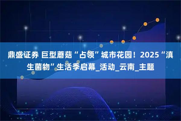 鼎盛证券 巨型蘑菇“占领”城市花园！2025“滇生菌物”生活季启幕_活动_云南_主题