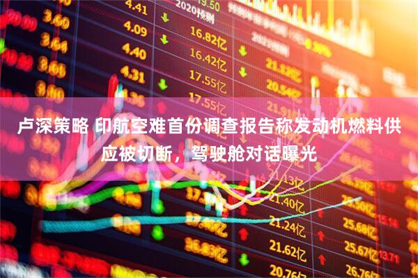卢深策略 印航空难首份调查报告称发动机燃料供应被切断，驾驶舱对话曝光